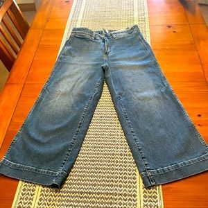GAP high rise,  wide leg, crop jeans. Size 8/29P